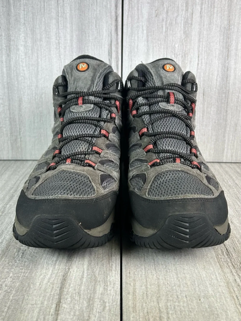 Merrell Moab 3 Beluga Gray Black Trail Hiking Sneaker Boot Men's Size 12 W Wide